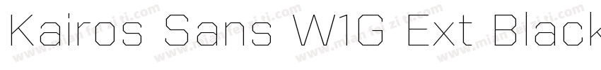 Kairos Sans W1G Ext Black Regular字体转换